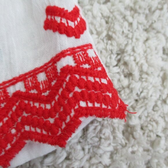 ASOS Embroidered Smock Top white size 4 sheer - Picture 12 of 16